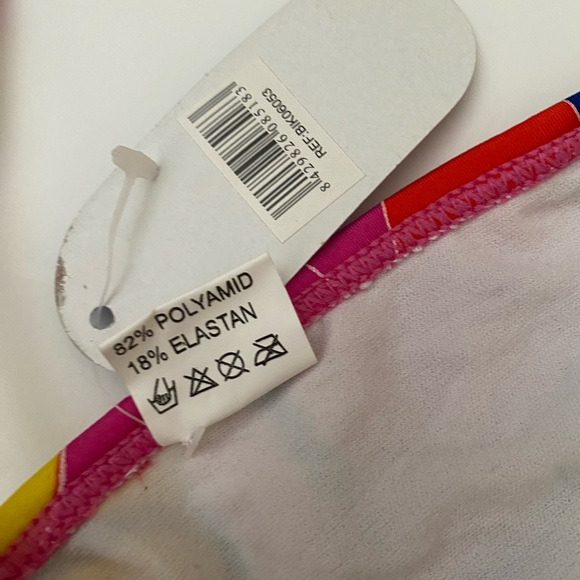 Hoopa | Pink & Red Swirl Triangle Bikini only top women’s size XL - Picture 7 of 8